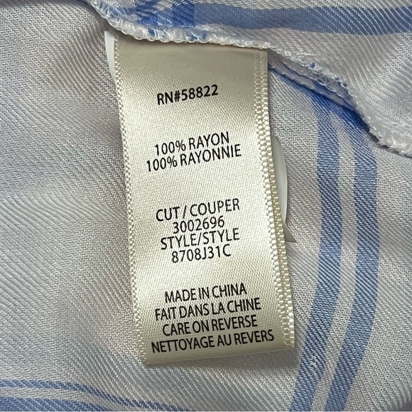 Max Studio Soft Lightweight Surplice Plaid Top Longer Back Fit Size XS - Picture 9 of 11